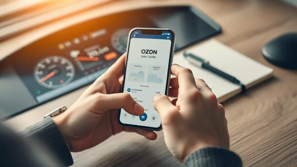 Проверка кабинета продавца OZON на смартфоне и ноутбуке
