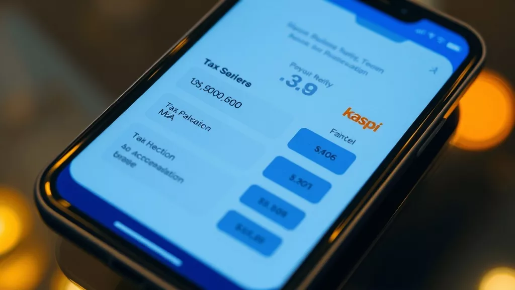 Интерфейс оплаты налогов в приложении Kaspi для самозанятых