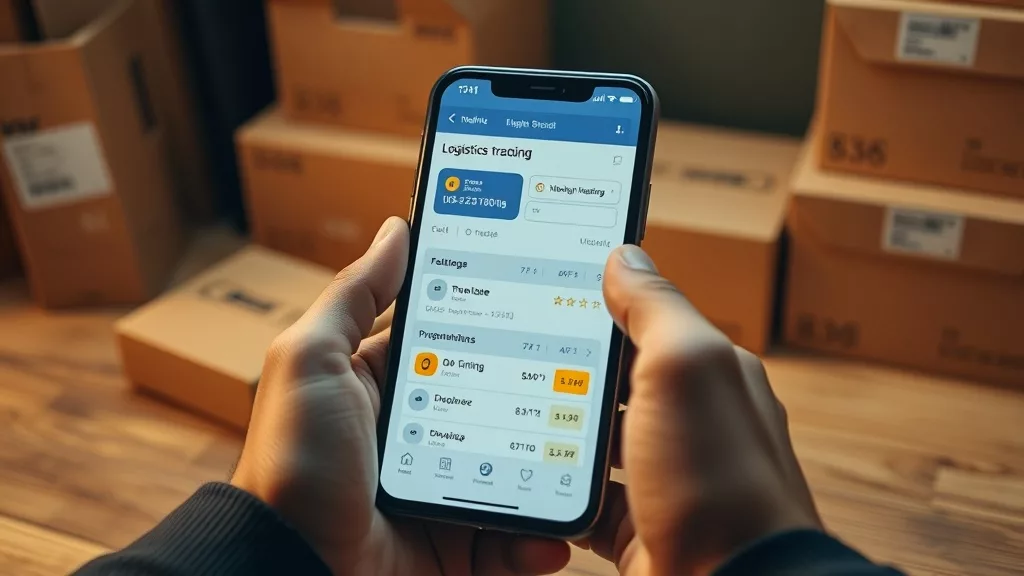 Продавец отслеживает логистику поставок из Китая на смартфоне
