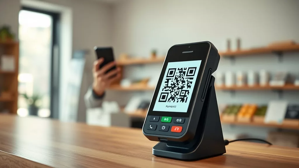 Единый QR-терминал на кассе казахстанского магазина для оплаты через любой банк