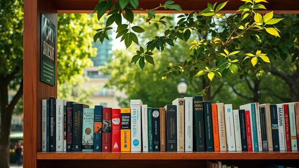 Бесплатная книжная полка буккроссинга в парке Алматы летом 2026