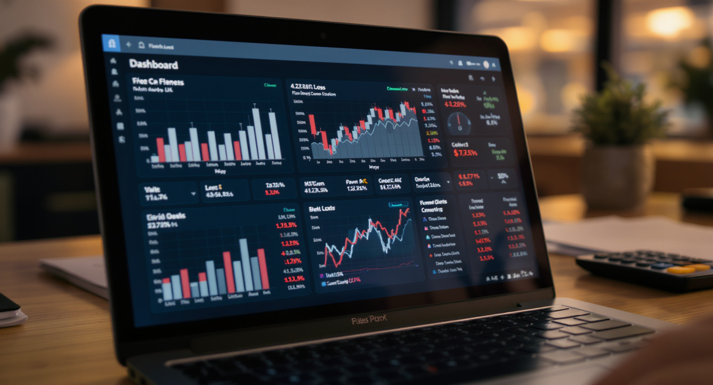Финансовая статистика потерь продавцов маркетплейсов на экране ноутбука