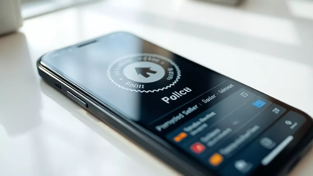 Бейдж официального продавца Kaspi на экране смартфона