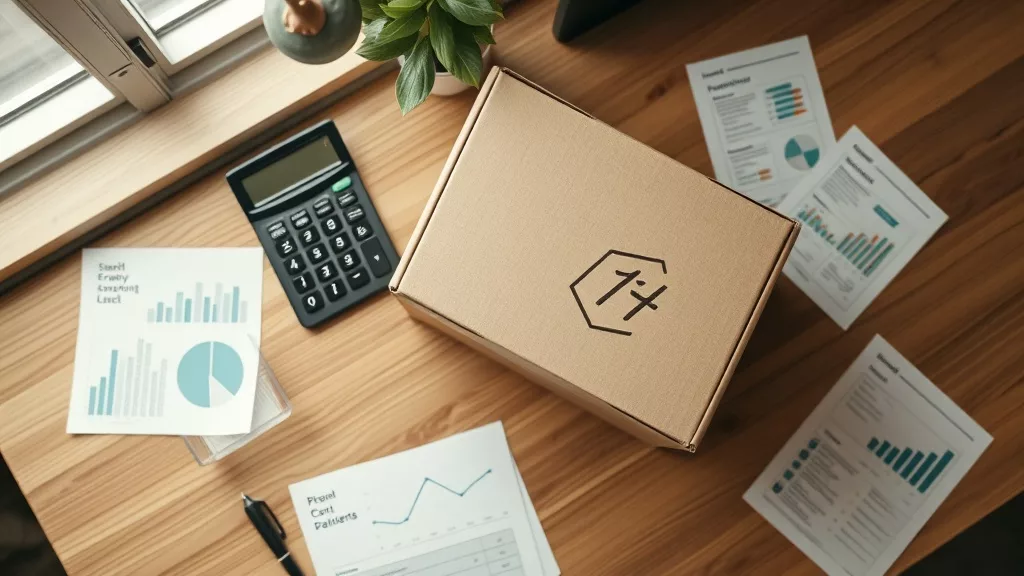 Комиссия Ozon для продавцов: коробки и расчёты на столе селлера