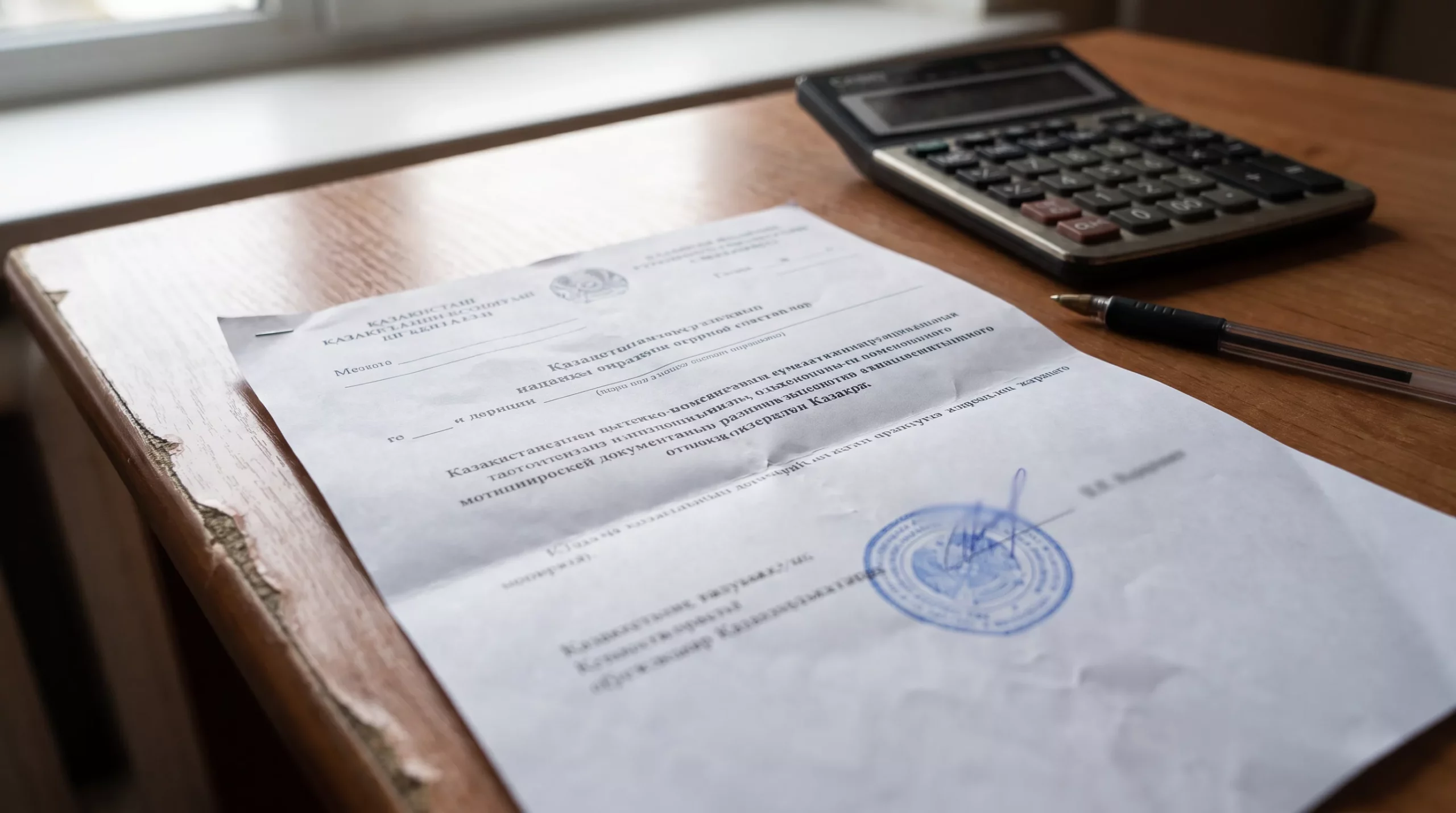 Принудительное взыскание налогов: извещение о задолженности на столе продавца