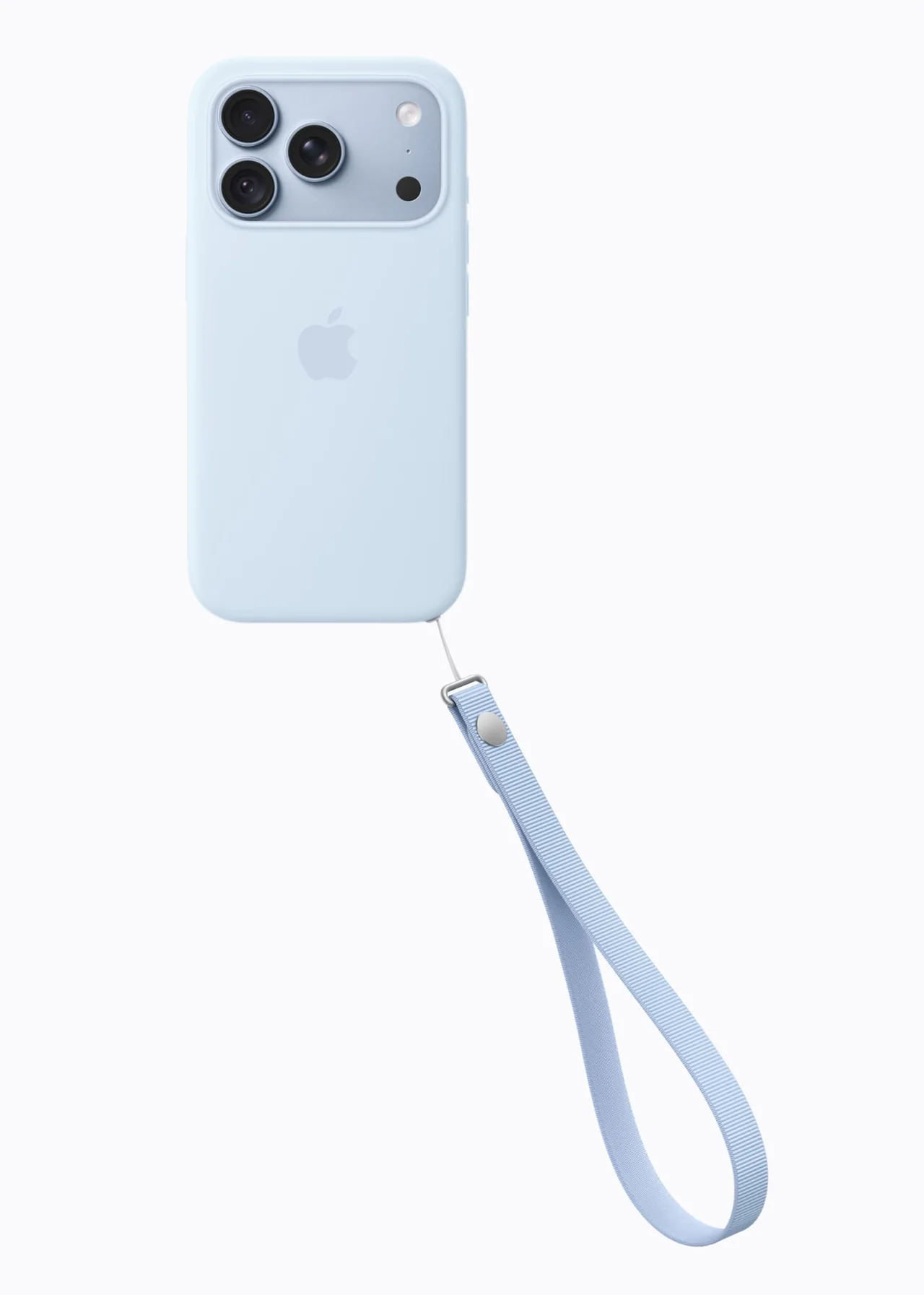 Голубой iPhone 18 Pro с ремешком Wrist Strap для запястья